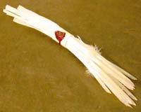 Boisseau 12 plumes ébarbées blanches